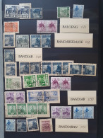 1942-1945 Stock Mainly 'langebalk' Postmarks A-Z (circular Date Cancels) And Some 'haltestempels' (Railway Station Cance - Netherlands Indies