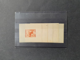 1943-1943, Stempelproeven Koninklijke Familie 1½ Cent Oranje PC Nr. 73b (5x) En 6 Cent Zwart PC Nr. 75 (5x) ** In Envelo - Curazao, Antillas Holandesas, Aruba