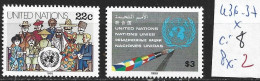 NATIONS UNIES OFFICE DE NEW-YORK 436-37 * Côte 8 € - Nuovi