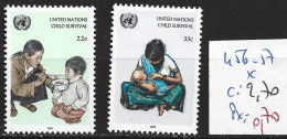 NATIONS UNIES OFFICE DE NEW-YORK 456-57 * Côte 2.70 € - Unused Stamps