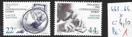 NATIONS UNIES OFFICE DE NEW-YORK 463-64 * Côte 4.10 € - Unused Stamps