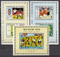 Football / Soccer / Fussball - WM 1970: Tschad  3 SoBl **, Imperf. - 1970 – Mexique