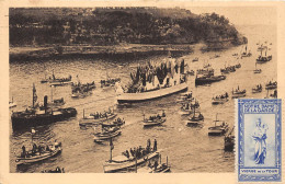 13-MARSEILLE-NOTRE-DAME-DE-LA-GARDE- FÊTES DU COURONNEMENT 18/21 JUIN 1931- LA FLOTILLE MARIALE RENRANT AU PORT - Notre-Dame De La Garde, Funicolare E Vergine