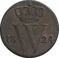 Willem I (1815-1840), 1/2 Cent 1824 (Schulman 355) – ZFr - Sonstige & Ohne Zuordnung