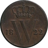 Willem I (1815-1840), 1/2 Cent 1822 B (Schulman 367) – Pr - Other & Unclassified