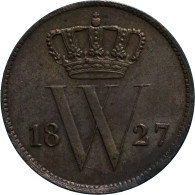 Willem I (1815-1840), 1 Cent 1827 B (Schulman 344) – UNC - Other & Unclassified