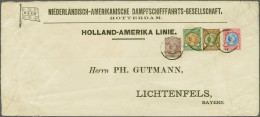 Cover 25 Cent Lila, 50 Cent Groen En Bruin, 1 Gulden Bruin En Olijfgroen En 2½ Gulden Rood En Blauw Op Grootformaat Firm - Ohne Zuordnung