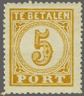 Mounted Mint 5 Cent Bruingeel, Pracht Ex, Voor Dit Zegel Goed Gecentreerd!, Cat.w. 375 - Portomarken