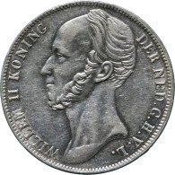 Willem II (1840-1849), 1 Gulden 1845 (Schulman 522a) – UNC- / Zonder Steepje Tussen Wapen En Schild - Altri & Non Classificati