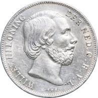 Willem III (1849-1890), 1 Gulden 1855 (Schulman 608) – UNC- - Other & Unclassified