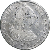 Bolivia, Carlos III (1759-1788), 8 Reales 1773 JR, 26.73gr. (KM 55), 26,71 Gr. – VF / With Asian Chopmarks - Bolivia