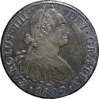 Mexico - Charles IV (1788-1808) - 8 Real 1807 TH (KM 109) – VF+ / Attractive Patina.  - Mexique