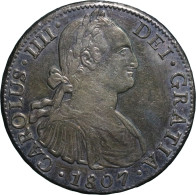 Mexico - Charles IV (1788-1808) - 8 Real 1807 TH (KM 109) – VF+ / Attractive Patina.  - Mexico