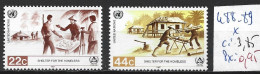 NATIONS UNIES OFFICE DE NEW-YORK 488-89 * Côte 3.85 € - Unused Stamps