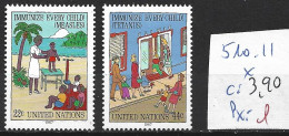NATIONS UNIES OFFICE DE NEW-YORK 510-11 * Côte 3.90 € - Unused Stamps