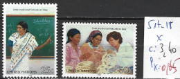 NATIONS UNIES OFFICE DE NEW-YORK 517-18 * Côte 3.40 € - Unused Stamps