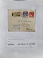 Cover , Airmail 1920/1933 Collection Of 5 Airmail Covers Including Early Airmail Postcard From København 16-09-1920 To G - Otros & Sin Clasificación