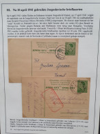 Cover 1941-1945 Exhibition Collection WWII Postal Stationery Cards (over 90 Cards) Including Many Yugoslavia Cards Used  - Croatia