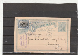 Guatemala Alta Verapaz UPRATED POSTAL CARD To Germany 1912 - Guatemala