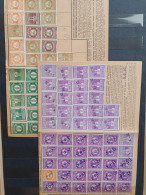 1915-1942 Ca. About 100 Documents With Fiscal Stamps Of Alsace-Lorraine In Ordner And Stockbook - Altri & Non Classificati