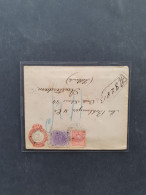 1853/1893 Including Chile Colon Colombus 5 Centavos Red Brown On White Paper In Vertical Strip Of 4 With Watermark 5 And - Amerika (Varia)