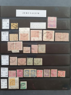 1880c. Onwards Postmark Collection Jerusalem On Turkish, Austrian And German Stamps Including Postal History With Many P - Sonstige & Ohne Zuordnung