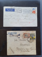 Cover , Airmail 1930-1950c Collection Of So-called 'bar And Cross Cancellations' (over 160 Covers) Including Better Comb - Colecciones (en álbumes)