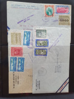 Cover , Airmail 1930-1960c Collection Of Jusqu'à Handstamps And Similar Route Indications In English (approx. 160 Covers - Collections (with Albums)