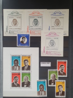 1960/1980c Collection John F Kennedy And Winston Churchil Mostly ** Material With Better Items (Qatar Overprints), Imper - Collections (with Albums)