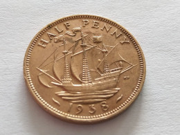 2 Pièces De Half Penny United Kingdom 1938 - Sonstige & Ohne Zuordnung