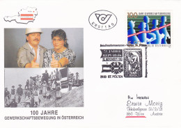 GEWERKSCHAFTSBEWEGUNG IN OSTERREICH   FDC   COVERS 1993  AUSTRIA - FDC