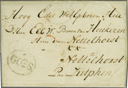 Cover 1809, Omslag En Brief Uit Driewegen Bij Goes Naar Nettelhorst Bij Zutphen Gedateerd 9-9-1809 En Verhalend Over De  - ...-1852 Vorläufer