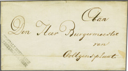 Cover 1814, GENERALE INTENDANCE/ VAN HET LEGER TE VELDE In Zwart, Pracht Afdruk Tweeregelig Stempel Op Portvrije Omslag  - ...-1852 Vorläufer