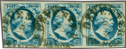 5 Cent Blauw Plaat I Pos. 33-35 In Strip Van 3 Met Deventer A (Ey 100), Pracht Ex. - Other & Unclassified