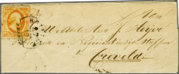 Cover Brielle A (Ey RR) Op 15 Cent Donkeroranje Op Kleinformaat Vouwbrief 27-12-1855 Naar Krefeld (Pruissen), Pracht Ex. - Otros & Sin Clasificación