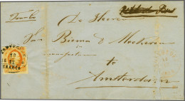 Cover Koevorden B (Ey 700) Op 15 Cent Donkeroranjeop Briefomslag 18-12-1854 Naar Amsterdam, Pracht Ex. (omslag Verticale - Sonstige & Ohne Zuordnung