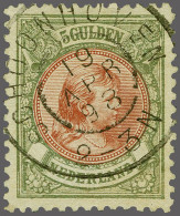 5 Gulden Bronsgroen En Bruinrood Met Grootrondstempel Schoonhoven, Pracht Ex. Met Certificaat Muis 1988, Cat.w. 575 - Unclassified