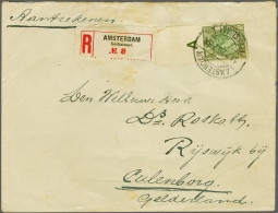 Cover 60 Cent Olijf En Groen Tanding 11½ Op Aangetekende Envelop Van Amsterdam 14-78-1920 Naar Culemborg, Pracht Ex., NV - Ohne Zuordnung