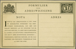 Cover Proef In Zwart Van Verhuiskaart G.1 Op Dik Grijsachtig Karton Met Blanco Achterzijde, Pracht Ex. - Postal Stationery