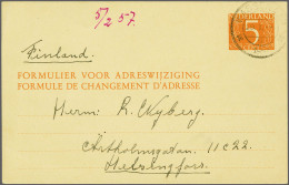 Cover Verhuiskaart 5 Cent Van Krimpen Met Nederlandse En Franse Tekst Naar Helsinki Verstuurd Op 29-1-1957, Vrijwel Prac - Material Postal