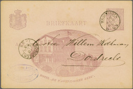 Cover Briefkaarten Hotels En Toerisme - Hotel De Wageningsche Berg In Een Ovaal, Bijdruk In Violet Op Cijfer 2½ Cent Bri - Interi Postali