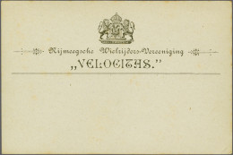 Cover Reclame Briefkaart Cijfer 2½ Cent - Nijmeegsche Wielrijders-Vereeniging Velocitas - Ongebruikt Vrijwel Pracht Ex.  - Material Postal