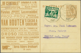 Cover 1925 Huygens Dorus Rijkers-briefkaart Met Reclame, Linksonder H.B.A.H. 9 (kleine Hand) Achterzijde Bedrukt V/H Bro - Material Postal