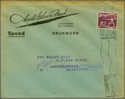 Cover Olympiade 2 Cent Lila Op Met Spoed Verzonden Drukwerk Envelop Van Amsterdam 23-5-1928 Naar Maassluis, Pracht Ex. - Sin Clasificación