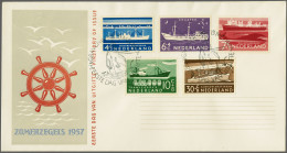 Cover Fdc E31 Zomerzegels 1957 Onbeschreven Met Open Klep Met Attest Vleeming 2021, Cat.w. 225 - Sin Clasificación
