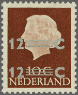 Unmounted Mint Opruimingsuitgifte 12 Op 10 Cent Met Variëteit Dubbele Opdruk, Gesigneerd Koopman, Cat.w. 450 - Sin Clasificación