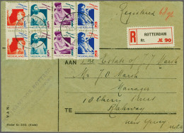 Cover Kinderzegels Roltanding 1½ Cent T/m 12½ Cent In Verticale Paren Met 1e-dagstempel 10-11-1931 Op Aangetekende Envel - Sin Clasificación