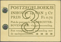 1937 Postzegelboekje F 0,72, Kaftkleur Room, Compleet Boekje Met 4 Maal 6 Zegels 3c Geelgroen, Tekst; Post Vroegtijdig.. - Booklets & Coils