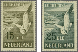 Airmail , Unmounted Mint Meeuwen 15 En 25 Gulden, Cat.w. 600 - Luchtpost