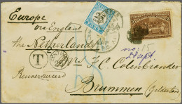 Cover 1881 25 Cent Lichtblauw Op Envelop Uit USA (5 Cents Columbus) Naar Brummen (kleinrondstempel 28-9-1893), Vrijwel P - Portomarken